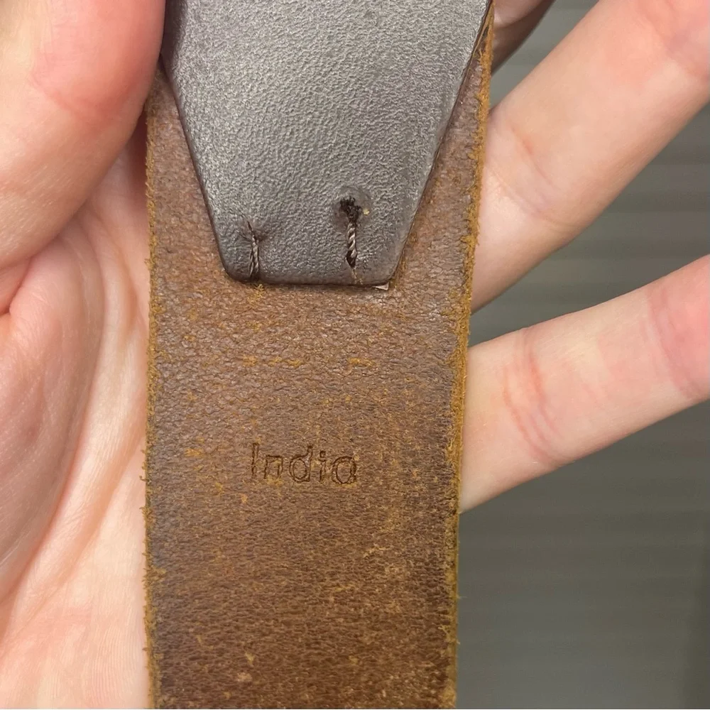 Timberland Dark Brown Leather Belt - Picture 5 of 7